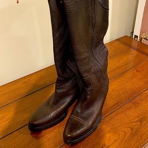 100% Authentic Miu Miu Knee High Soft Skin Leather Boots.